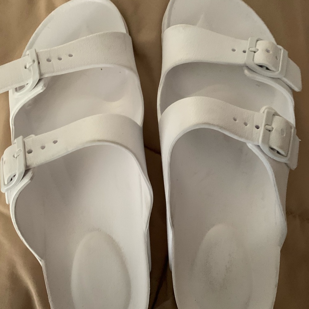 White sandals